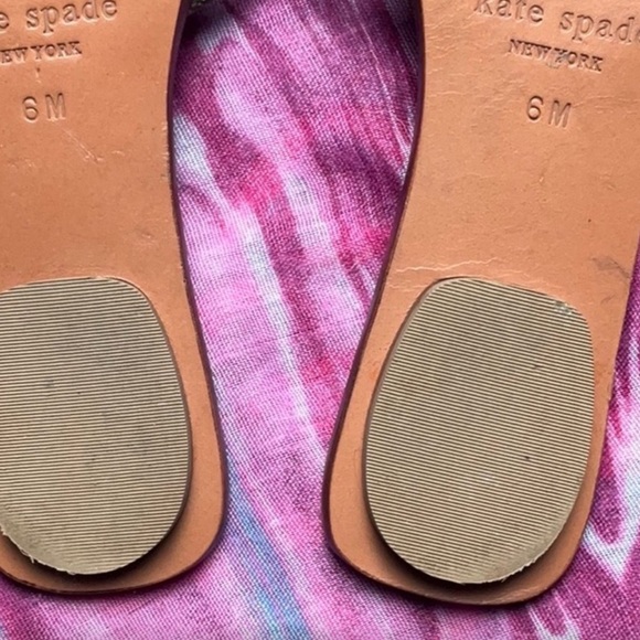 Kate Spade Orange Floral Sandals Sz 6 - Picture 7 of 8